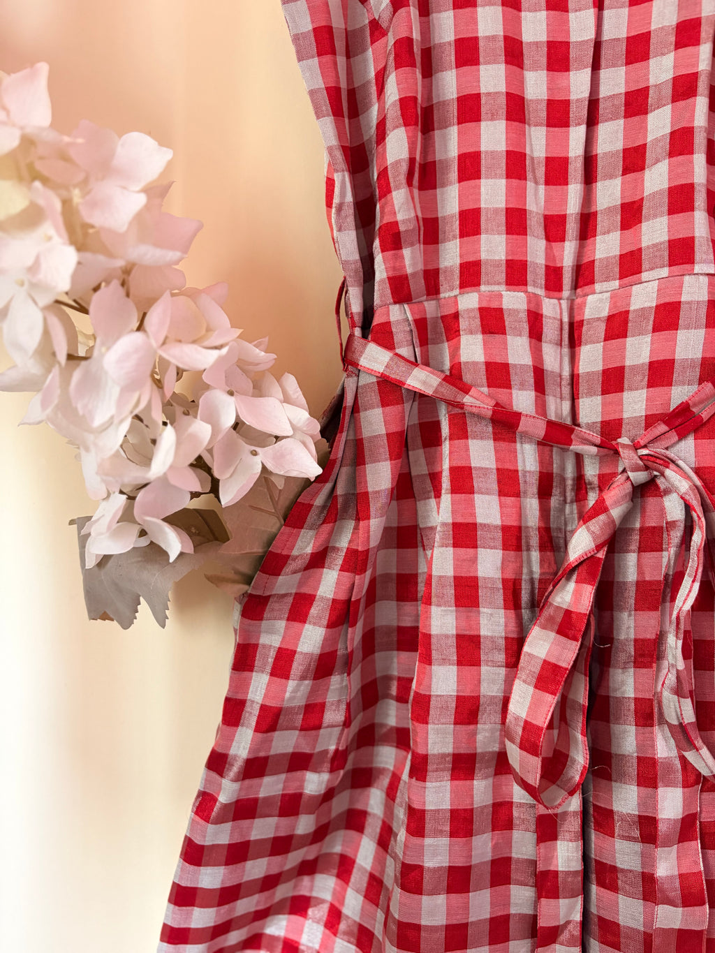 Power Jumpsuit in Check pattern Chanderi fabric