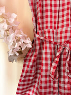 Power Jumpsuit in Check pattern Chanderi fabric