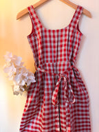 Power Jumpsuit in Check pattern Chanderi fabric